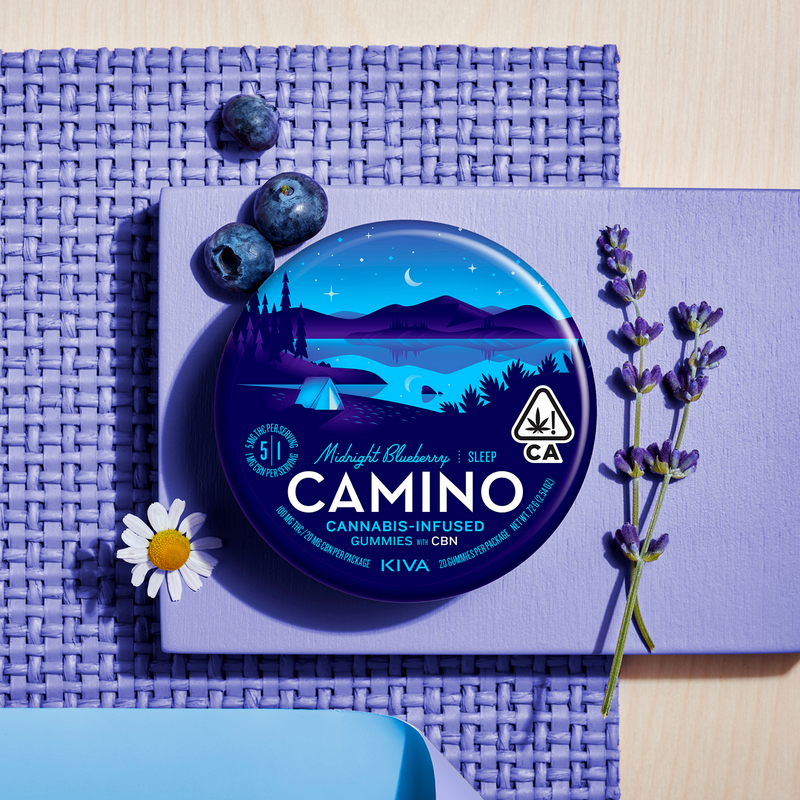 Camino | Sleep Midnight Blue Berry Gomitas THC 5 mg/pza CBN 1 mg/pza | 20 piezas