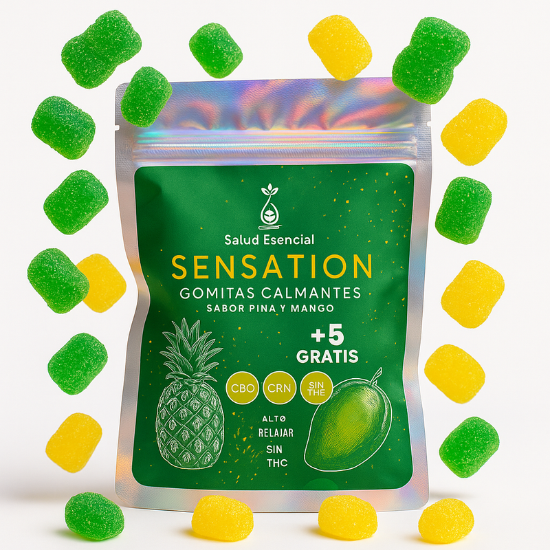 S. Esencial | Gomitas Sensations CBD 15 mg/pza + Delta 8 THC 15 mg/pza | 11 piezas