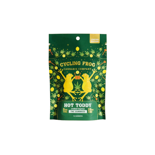 Cycling Frog | Gomitas | Delta 9 THC 5mg/pza + CBD 25mg/pza | 10 piezas