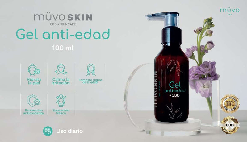 MUVO | Gel Anti-Edad con CBD Aislado 1 mg/ml | 100 ml