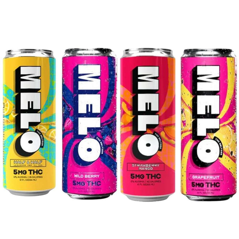 Melo | Bebida High Seltzer Delta 9 THC 5 mg/pza | (355ml/pza) | 4 pack