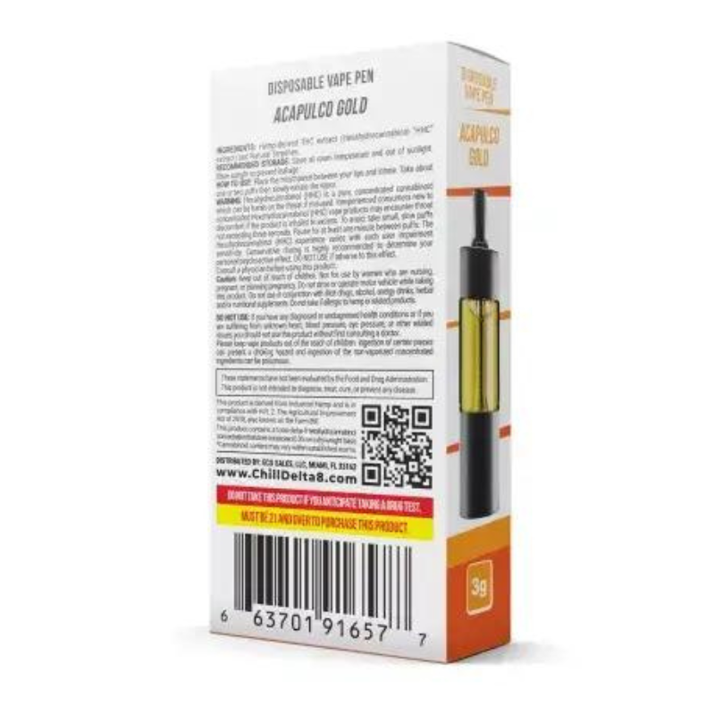 Chill Plus | Vape Desechable HHC 2700 mg | 3 ml