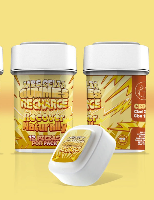Mrs. Celia  | Recharge Gomitas CBD 25 mg/pza + CBG 15 mg/pza | 12 piezas