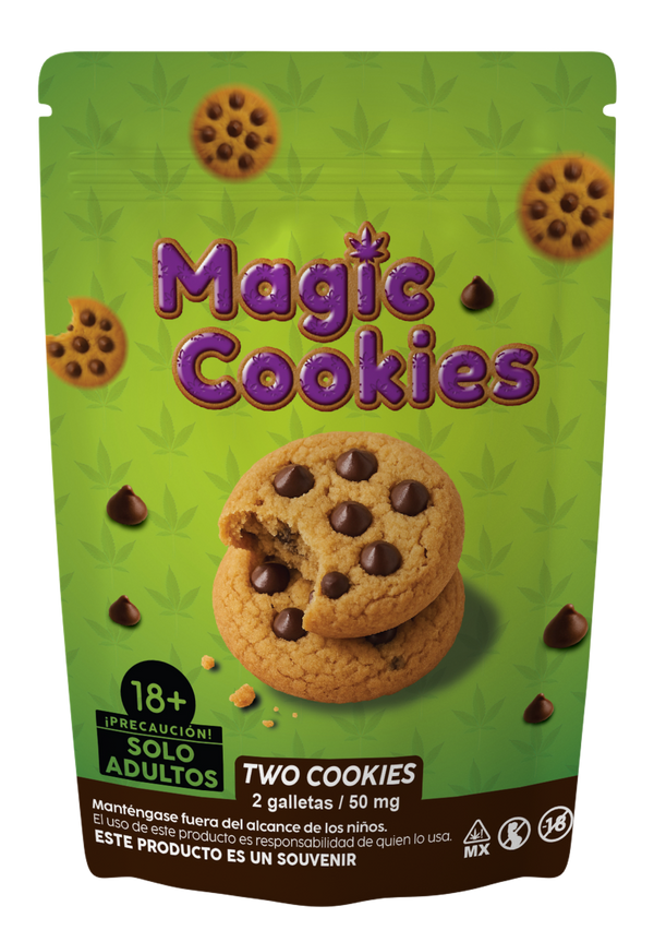 Magic Cookies | Galletas Chocolate Chip Delta 9 THC 25 mg/pza | 2 piezas