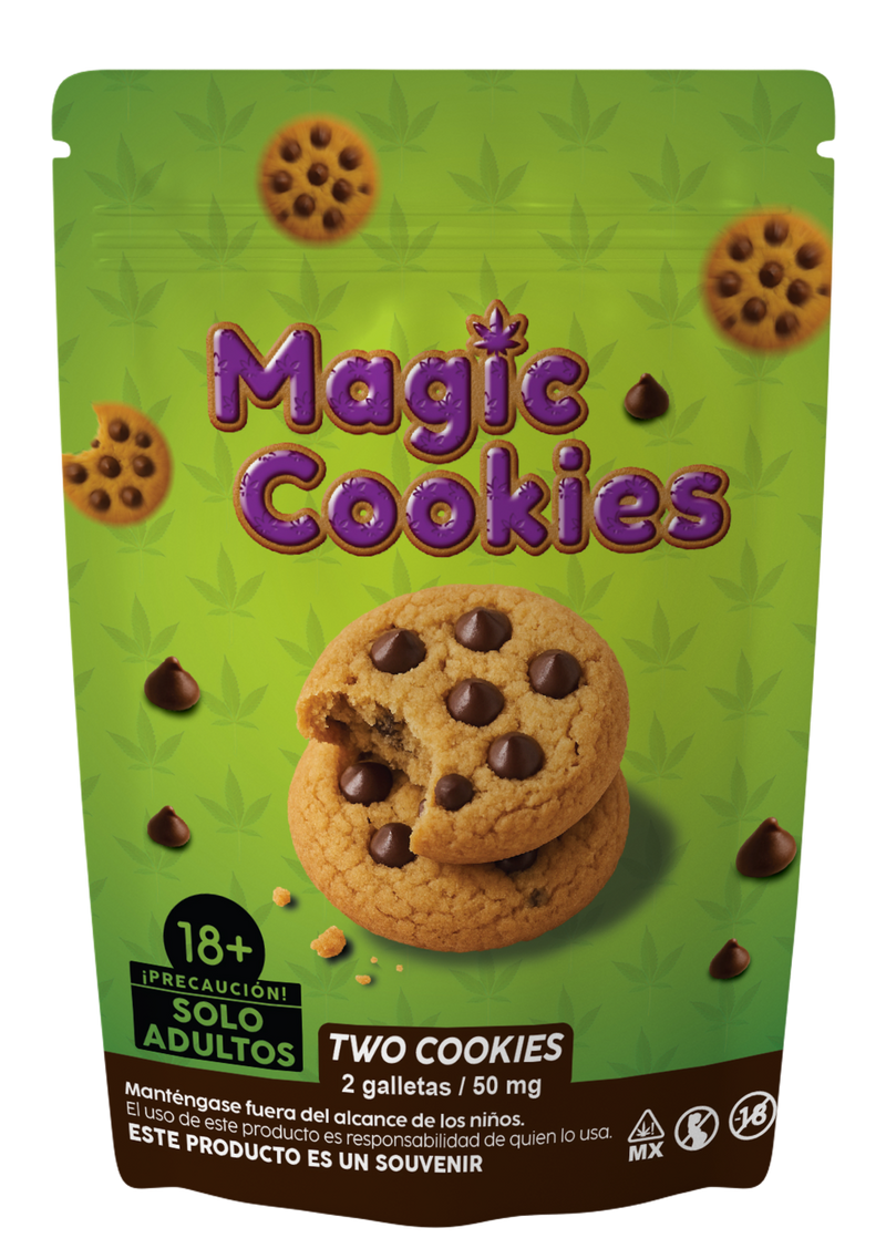 Magic Cookies | Galletas Chocolate Chip Delta 9 THC 25 mg/pza | 2 piezas