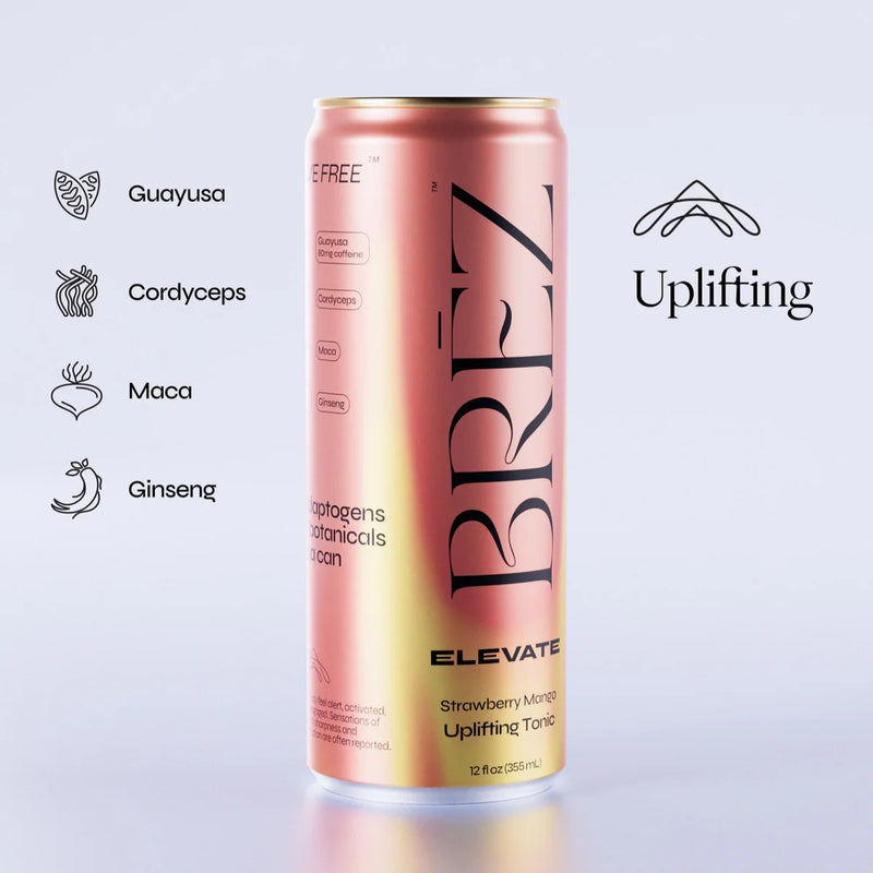 Brez | Bebida Elevate |  Hongos Adaptógenos Melena de león | 355 ml | 4 pack