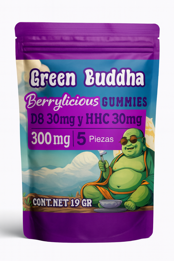 Green Buddha | Gomitas Delta 8 30mg/pza y HHC 30mg/pza | 5 piezas