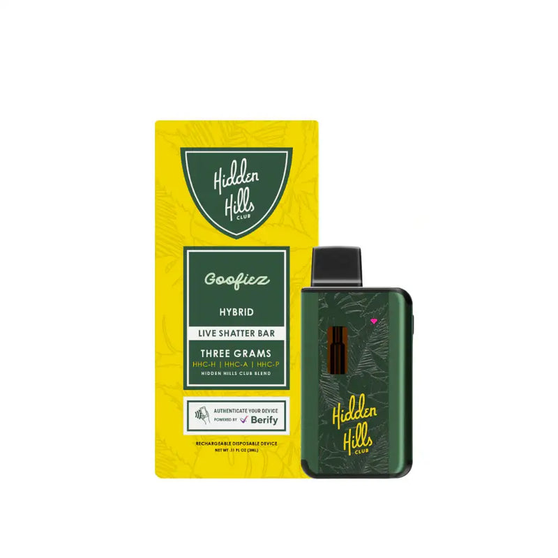 Hidden Hills | Vape Desechable Live Shatter HHC 3000 mg | 3 ml | Pluma de Wax