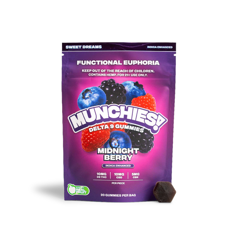 Munchies | Gomitas Delta 9 THC 10 mg/pza + CBD 10 mg/pza | 20 piezas