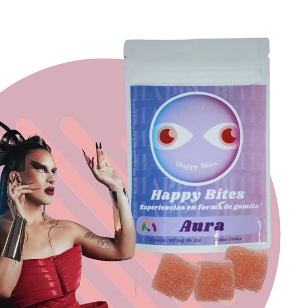 Happy Bites | Gomitas Aura Delta 9 THC 10 mg/pza  | 6 piezas