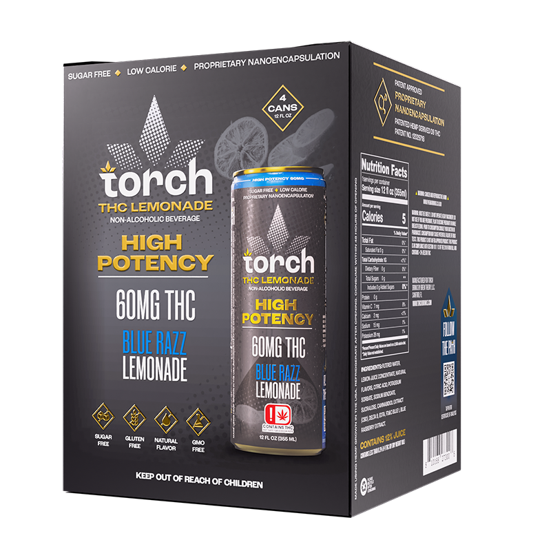 Torch High Potency  | Bebidas Alta Potencia Delta 9 THC 60 mg/pza | 355 ml | 4 pack