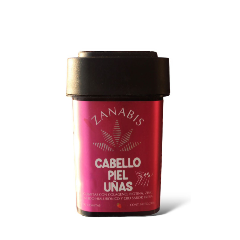 Zanabis | Gomitas Cabello Piel Uñas CBD 16 mg/pza | 30 piezas