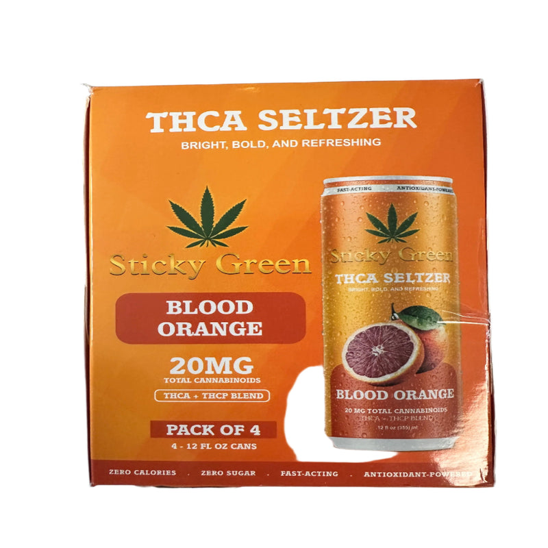 Sticky Green | Bebida High Seltzer THC-A 10 mg/pza + THC-P mg/pza | 355ml/pza | 4 pack