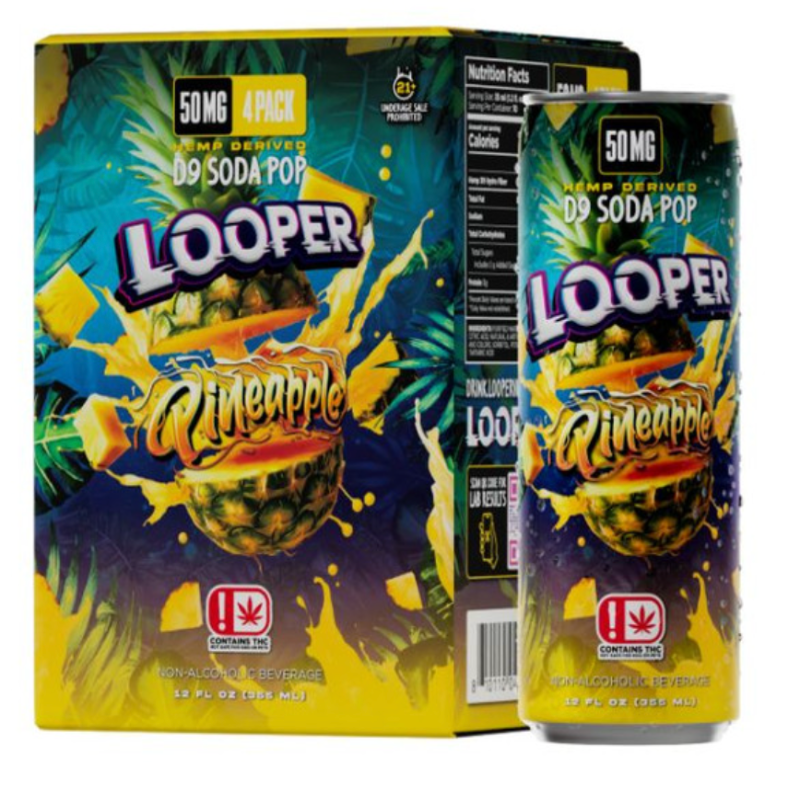 Looper | Bebida High Seltzer Delta 9 THC 50 mg/pza (POTENCIA!) |355ml/pza | 4 pack