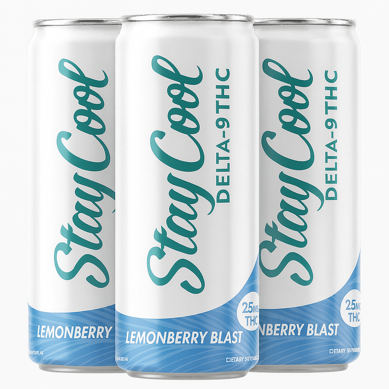 Stay Cool | Bebida High Seltzer Delta 9 THC 25 mg/pza | 355ml/pza | 4 pack
