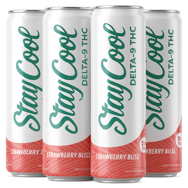 Stay Cool | Bebida High Seltzer Delta 9 THC 25 mg/pza | 355ml/pza | 4 pack