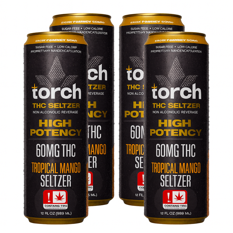 Torch High Potency  | Bebidas Alta Potencia Delta 9 THC 60 mg/pza | 355 ml | 4 pack