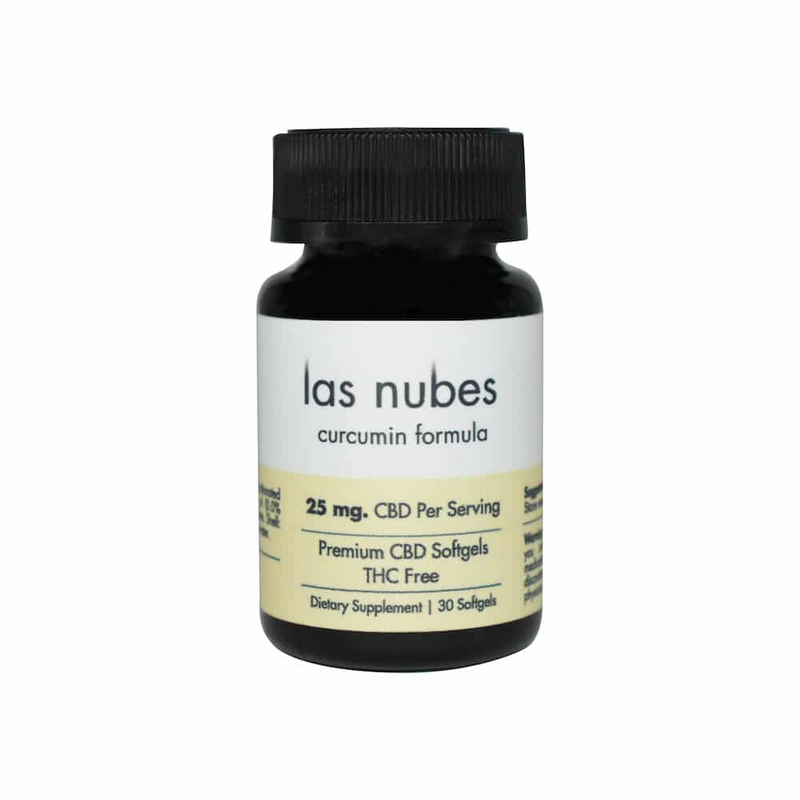 Las Nubes | Cápsulas CBD 25 mg/pza + Cúrcuma | 30 piezas