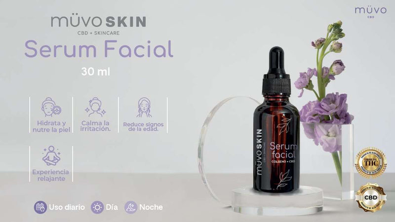 MUVO | Sérum Facial Colágeno + CBD Aislado 33 mg/ml | 30 ml