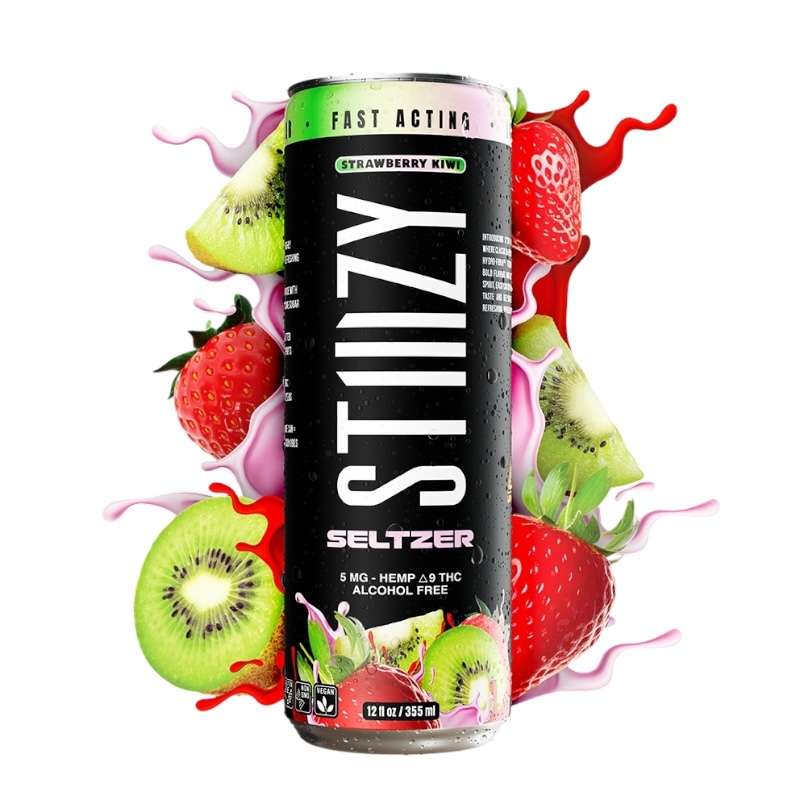 Stiiizy | Bebidas Seltzer Delta 9 THC 5 mg/pza |355 ml/pza | 4 pack