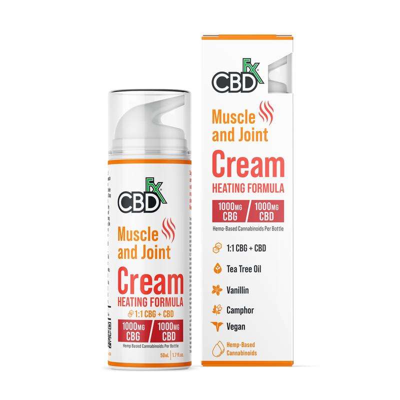 CBDFX | Pomada Muscle & Joint Efecto Caliente CBD 1:1 CBG | 50 ml