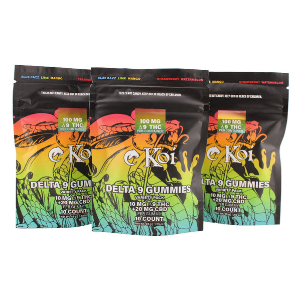 Koi | Gummies | Delta 9 THC 10mg/pz + CBD 20mg/pz | 10 piezas