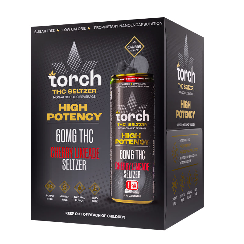 Torch High Potency  | Bebidas Alta Potencia Delta 9 THC 60 mg/pza | 355 ml/pza | 4 pack