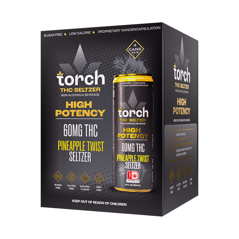 Torch High Potency  | Bebidas Alta Potencia Delta 9 THC 60 mg/pza | 355 ml/pza | 4 pack