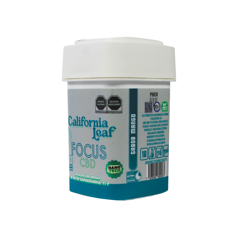 California Leaf | Gomitas Focus CBD 10 mg/pza + Betacariofileno | 15 o 30 piezas