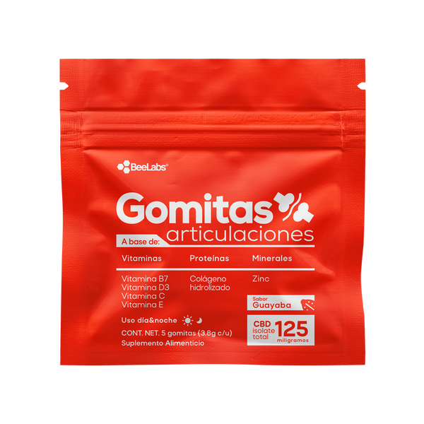 Bee Labs | GomitasCBD 25 mg/pza + Colageno 50 mg/pza | 5 ó 30 piezas