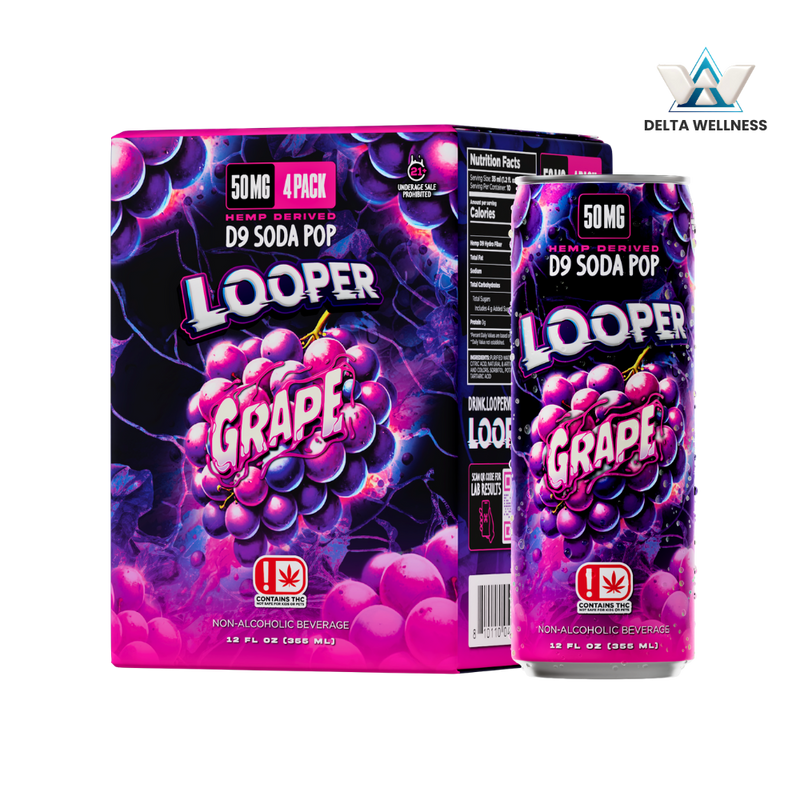 Looper | Bebida High Seltzer Delta 9 THC 50 mg/pza (POTENCIA!) |355ml/pza | 4 pack