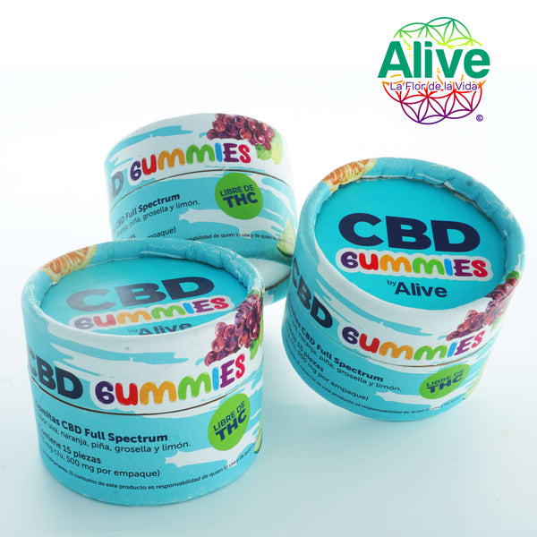 Alive | Gomitas CBD 33 mg/pza | 15 Piezas