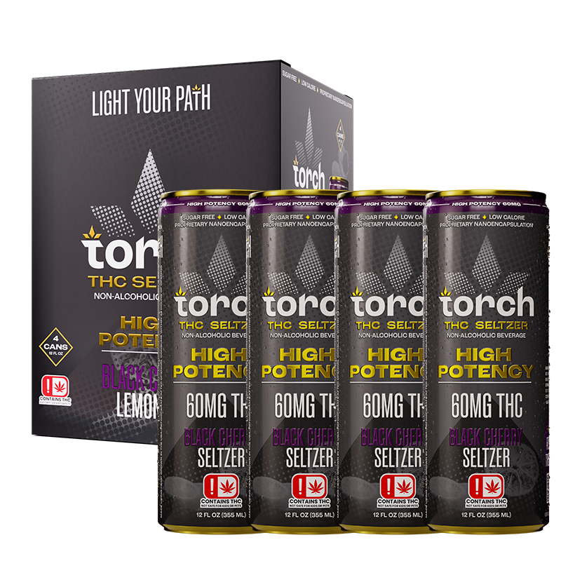 Torch High Potency  | Bebidas Alta Potencia Delta 9 THC 60 mg/pza | 355 ml | 4 pack