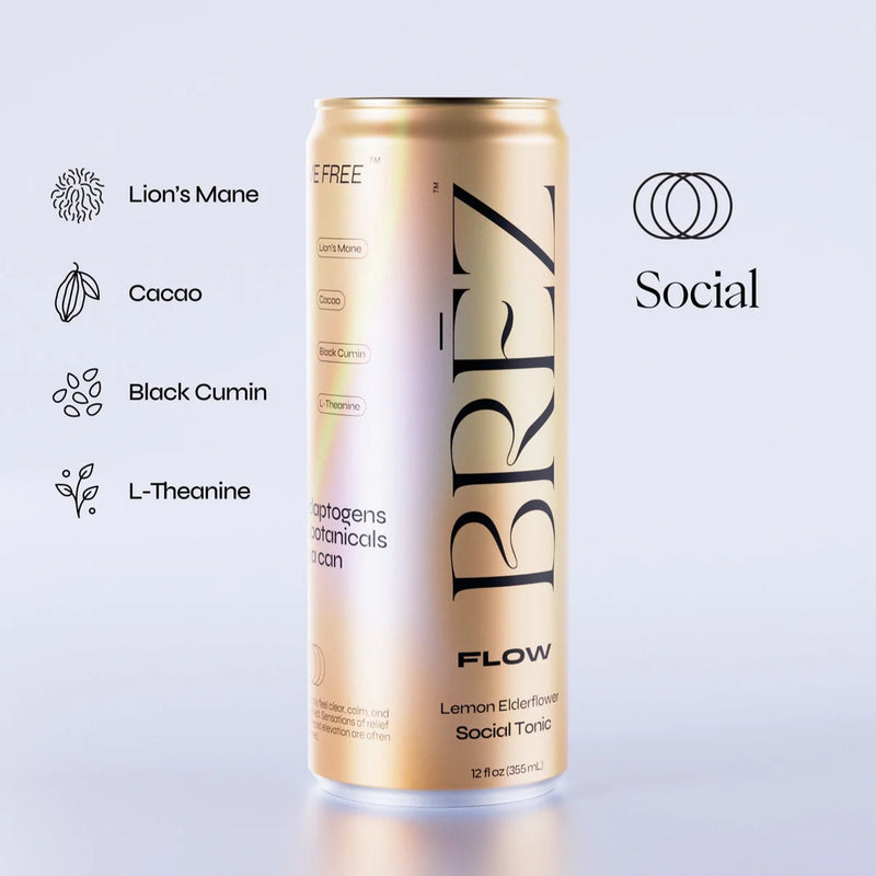 Brez | Bebida Flow | Melena de León | 355 ml | 4 pack