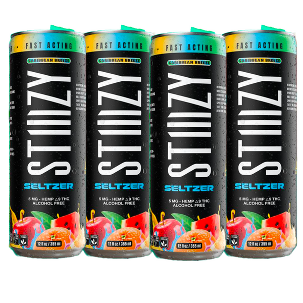 Stiiizy | Bebidas Seltzer Delta 9 THC 5 mg/pza |355 ml/pza | 4 pack