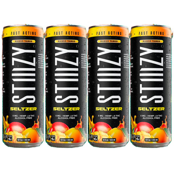 STIIIZY | Bebida High Seltzer Delta 9 THC 5 mg/pza | 355ml/pza | 4 pack