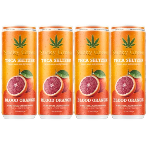 Sticky Green | Bebida High Seltzer THC-A 10 mg/pza + THC-P mg/pza | 355ml/pza | 4 pack