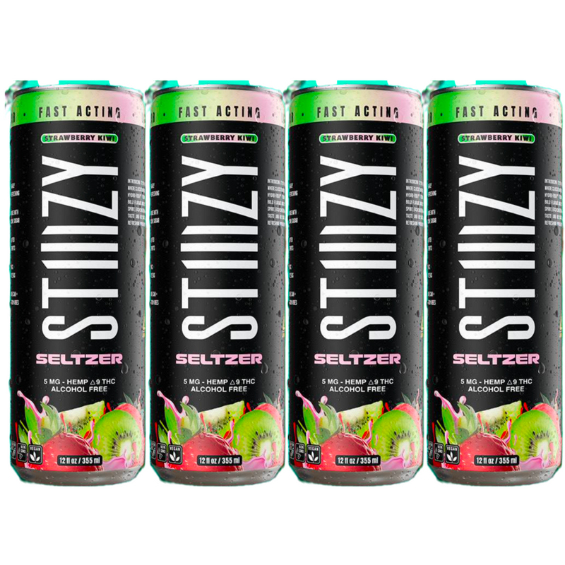 STIIIZY | Bebida High Seltzer Delta 9 THC 5 mg/pza |355 ml/pza | 4 pack