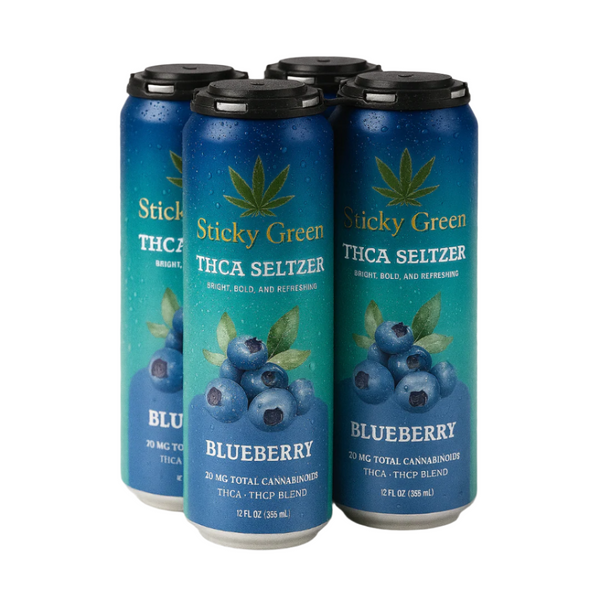 Sticky Green | Bebida High Seltzer THC-A 10 mg/pza + THC-P mg/pza | 355ml/pza | 4 pack