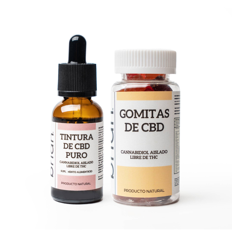 briah | Kit CBD E. Aislado Gotas 1000 mg + 30 Gomitas 20 mg/pza | 1 pieza