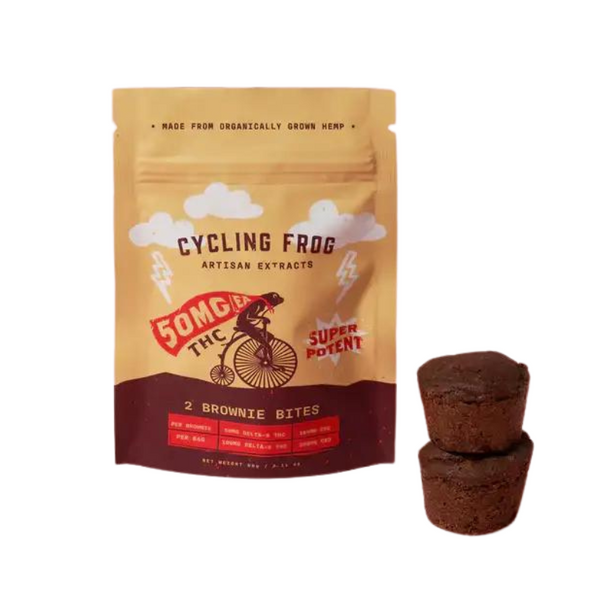 Cycling Frog | Brownies Delta 9 THC 51 mg/pza + CBD 100 mg/pza | 2 piezas