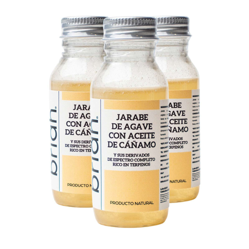 briah | 3 Pack Jarabe de Agave CBD  E. Aislado 75 mg  | 30 ml