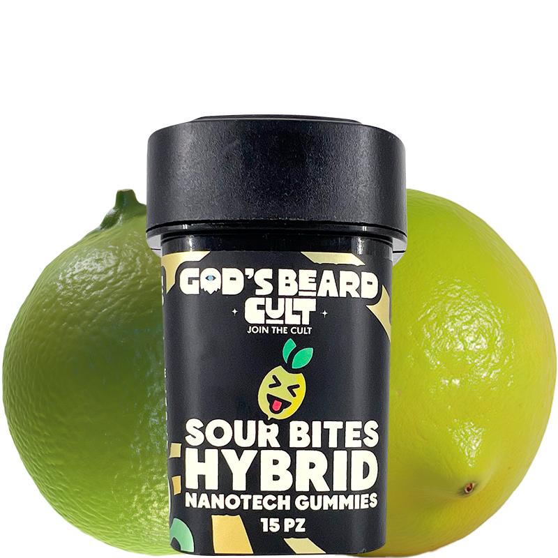 God's Beard Cult | Gomitas Activación Rápida Sour Delta 9 THC 5 mg/pza + CBD | 15 o 30 piezas