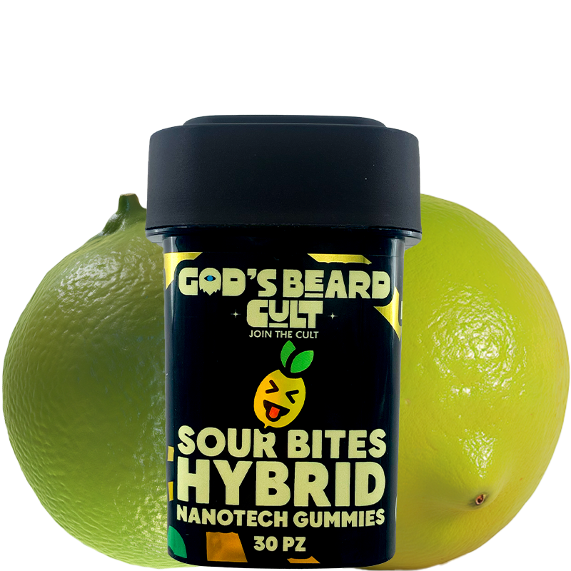 God's Beard Cult | Gomitas Activación Rápida Sour Delta 9 THC 5 mg/pza + CBD | 15 o 30 piezas