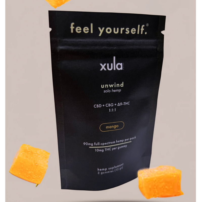 Xula Herbs | Gomitas Unwind Delta 9 THC 10 mg/pza + CBG 10 mg/pza + CBN 10 mg/pza | Hasta 20 piezas
