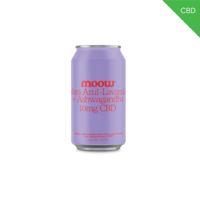 Moow | Bebidas Carbonatadas de Adaptógenos 141 mg + CBD 10 mg | 355 ml
