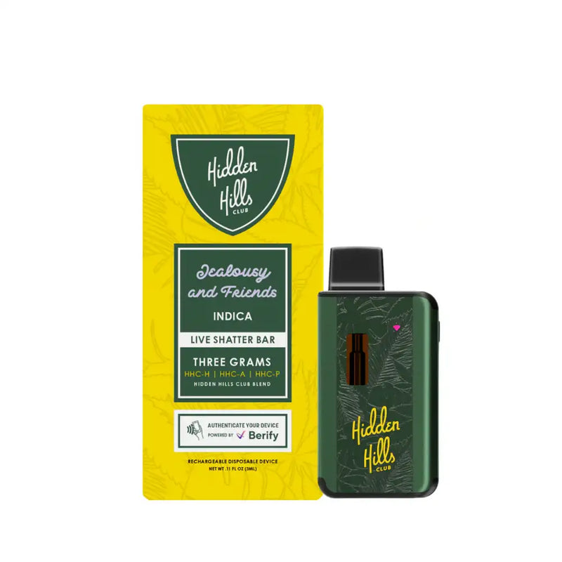 Hidden Hills | Vape Desechable Live Shatter HHC 3000 mg | 3 ml | Pluma de Wax