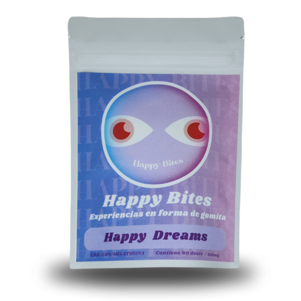 Happy Bites | Gomitas Happy Dream CBD 25 mg/pza + CBN 10 mg/pza + Melatonina | 10 piezas