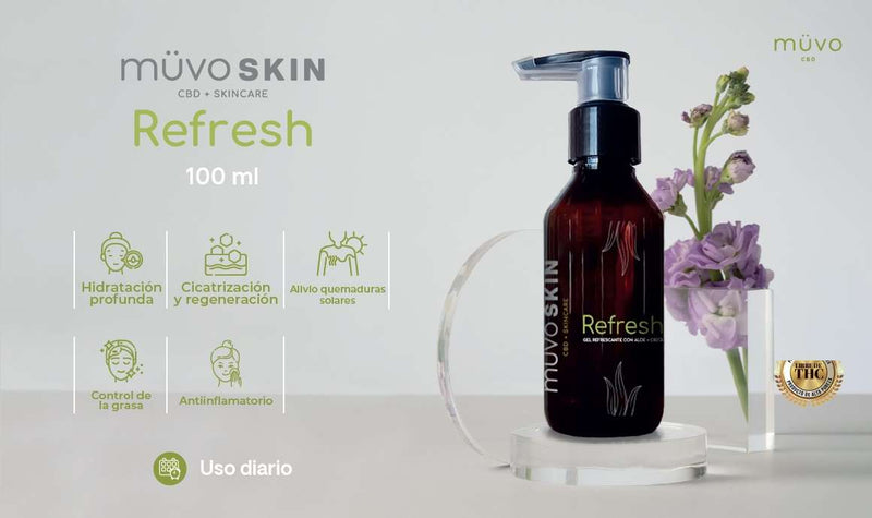 MUVO SKIN | Serum Facial Refresh CBD Aislado 1 mg/ml  | 100 ml