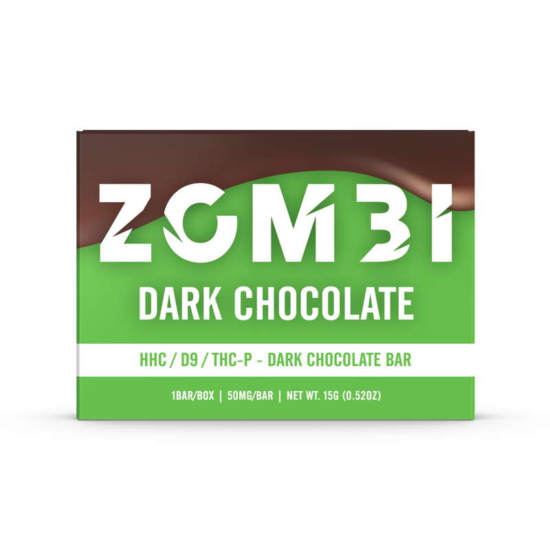 ZOMBI | Chocolates Delta 9 THC 10 mg/pza + HHC 40 mg/pza | 1 Pieza